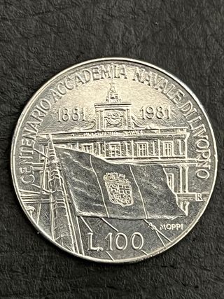 100 Lire 1981 Accademia Navale