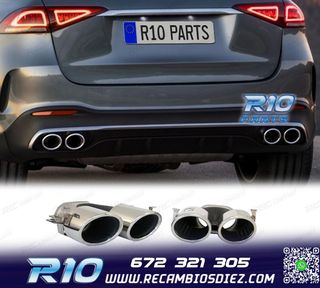 COLAS DE ESCAPE MERCEDES GLE W167 19- LOOK GLE53 CROMO