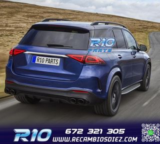 COLAS DE ESCAPE MERCEDES GLE W167 19- LOOK GLE53 NEGRO