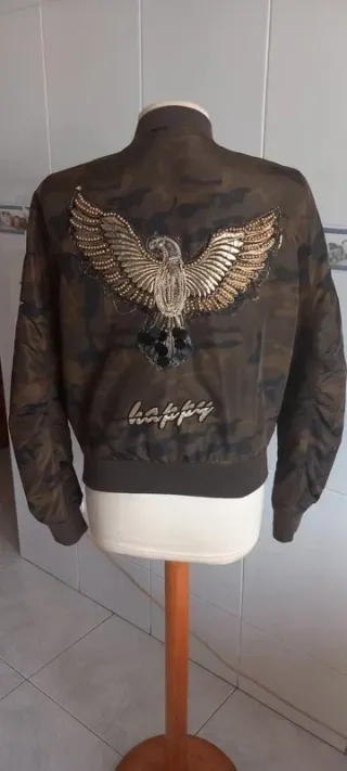 Cazadora Bomber Militar Talla S