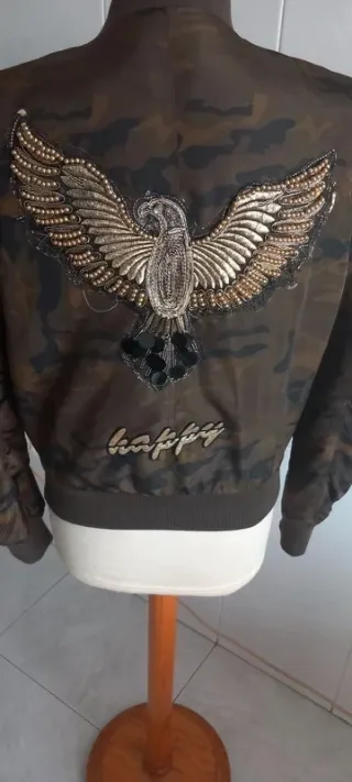 Cazadora Bomber Militar Talla S