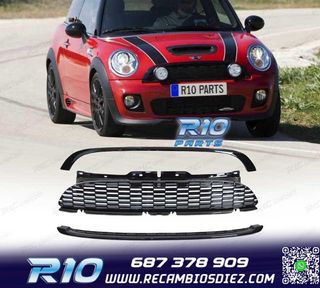 PARRILLAS MINI COOPER R56 R57 06-09 NEGRO BRILLO