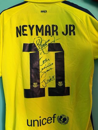 Camiseta FC Barcelona Neymar Firmada Talla L