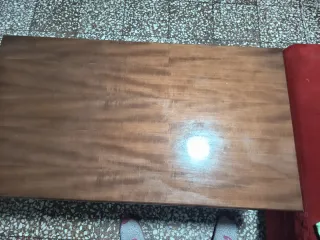 Mesa de centro madera maciza extensible