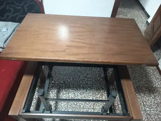 Mesa de centro madera maciza extensible