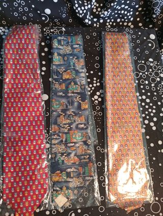Lote 3 Corbatas Vintage Nuevas