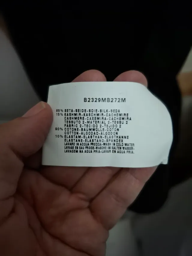 Emporio Armani Talla 42 Top Negro