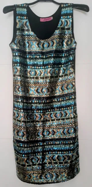 Vestido fiesta lentejuelas colores