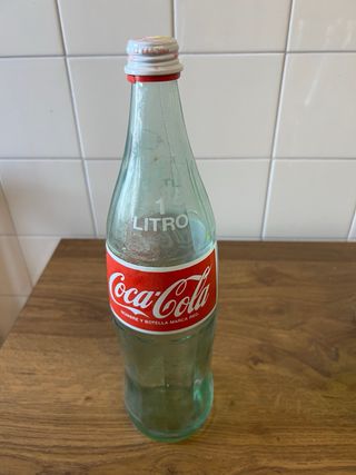 Lotto bottiglie Vintage KAS e Coca-Cola in vetro 1L