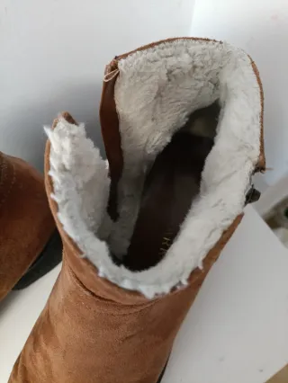 Botines de ante con pelo