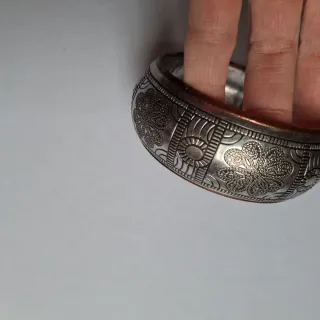 Pulsera metal decorada plata y oro