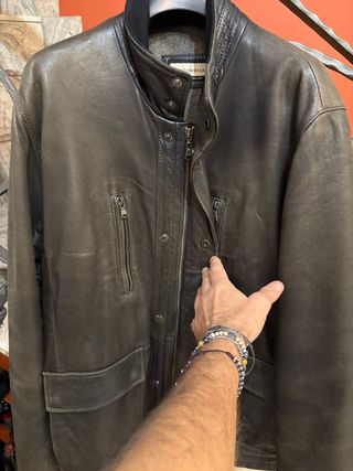Giacca in vera pelle vintage uomo