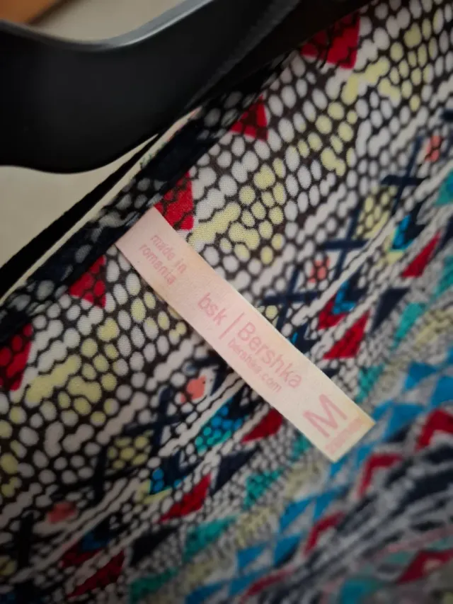 Kimono estampado multicolor talla única con flequi