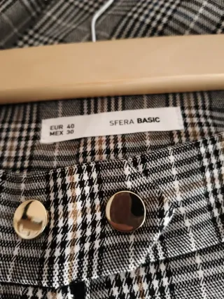 Pantalón cuadros Sfera beige y gris SOLO ENVIOS