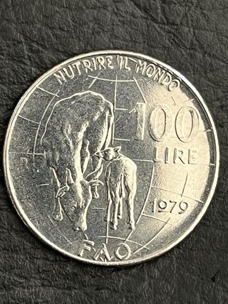 100 Lire 1979 FAO Nutrire il Mondo