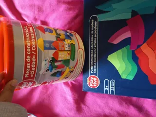 Lote construcción y puzzle infantil