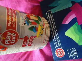 Lote construcción y puzzle infantil