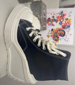 Converse plataforma mujer negras