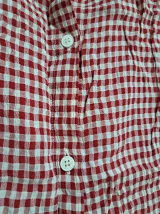 Blusa Yera cuadros roja y blanca Talla 42