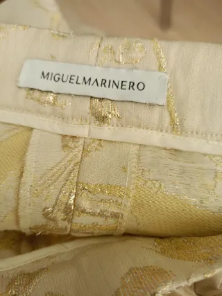 Pantalón Alta Costura Miguel Marinero Beige/Oro