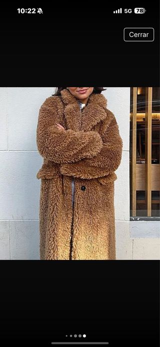 Abrigo Sfera Mujer Talla S Marrón