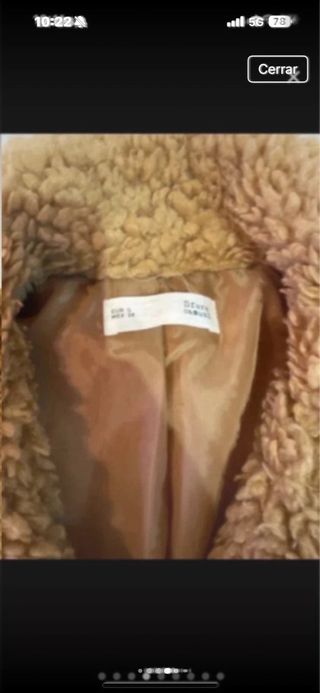 Abrigo Sfera Mujer Talla S Marrón