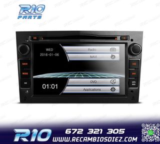 RADIO NAVEGADOR 7" PARA OPEL COLOR NEGRO OSCURO USB GPS TACT