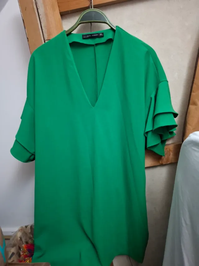 Vestido corto Zara Verde