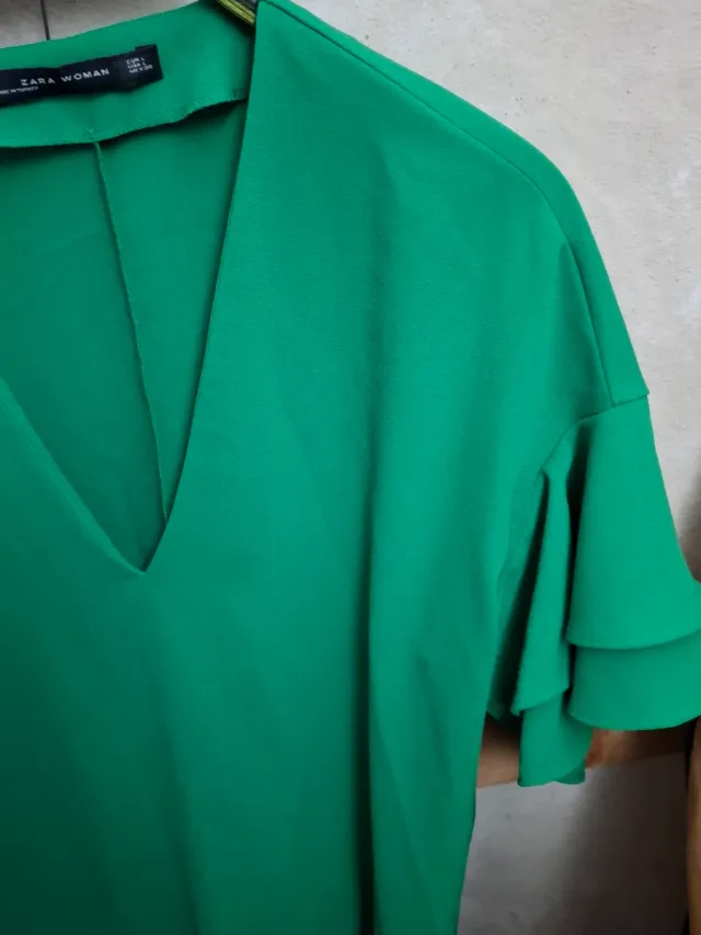 Vestido corto Zara Verde