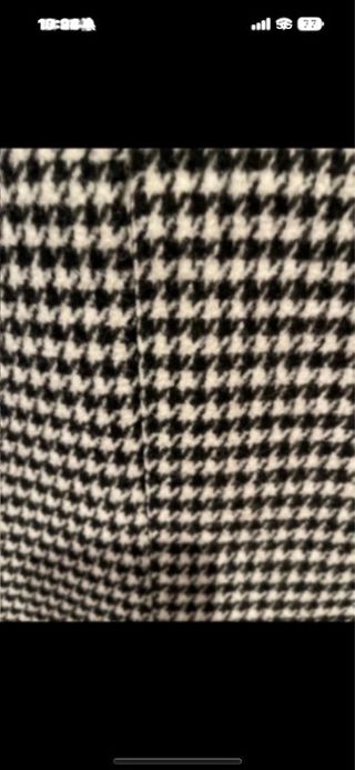 Abrigo mujer Bershka cuadros blanco y negro