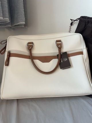 Bolso carpeta grande mujer blanco El Potro