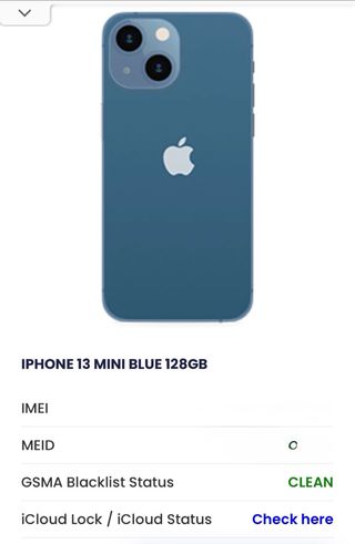 iPhone 13 mini blu 128GB