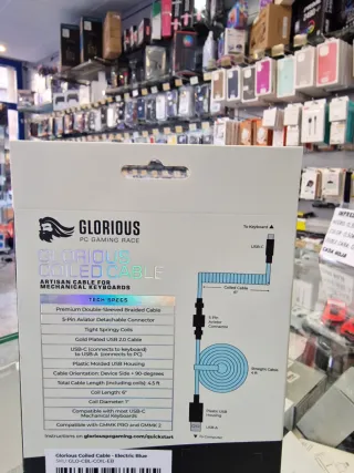 Cable Glorious Coiled Electric Blue