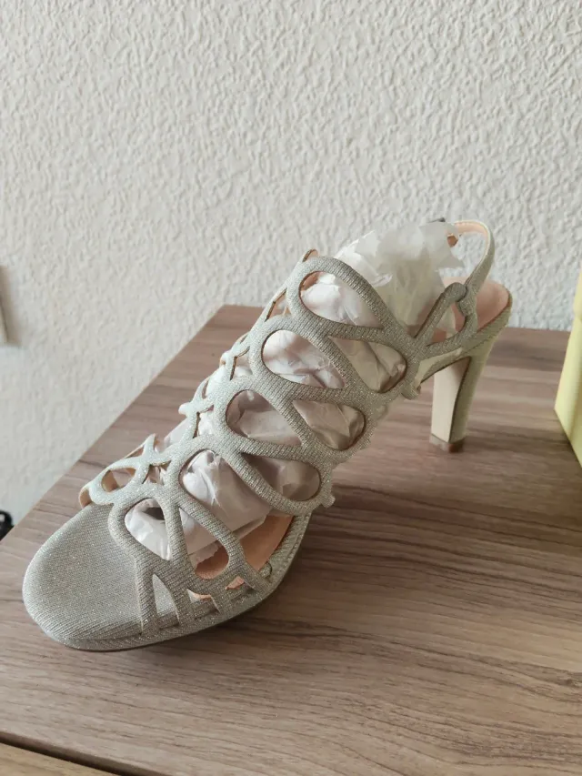 Sandalias plateadas Membur