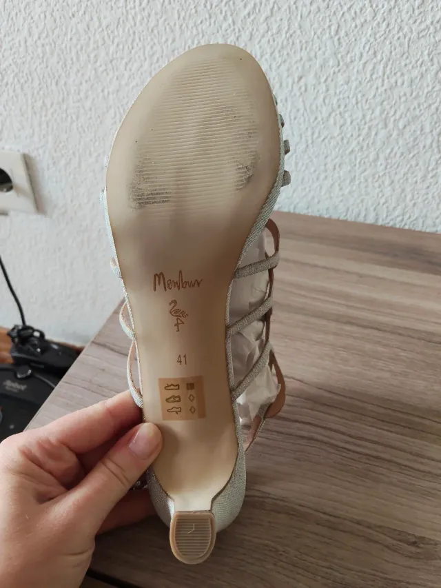 Sandalias plateadas Membur