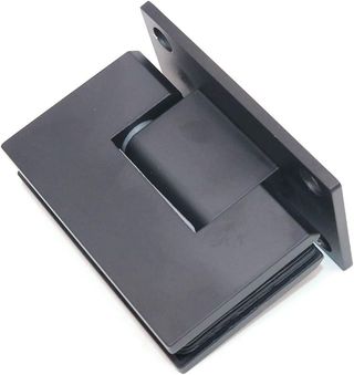 NUZAMAS abrazadera vidrio 90° acero 304 negro