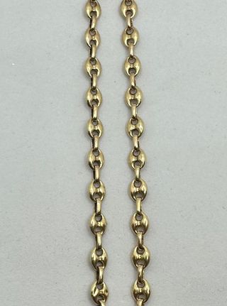 Pulsera Calabrote de oro de 18k, 4.2 g, 19.5 cm.