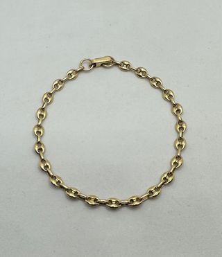 Pulsera Calabrote de oro de 18k, 4.2 g, 19.5 cm.
