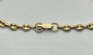 Pulsera Calabrote de oro de 18k, 4.2 g, 19.5 cm.