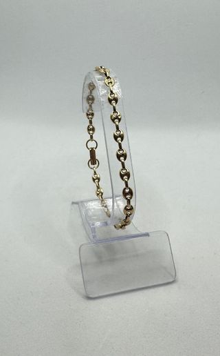 Pulsera Calabrote de oro de 18k, 4.2 g, 19.5 cm.