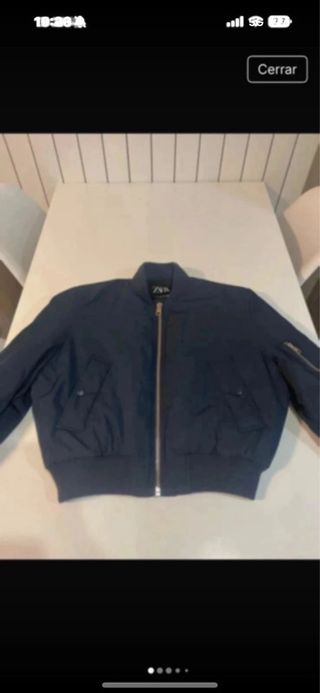 Cazadora bomber mujer Zara azul