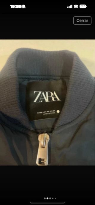 Cazadora bomber mujer Zara azul