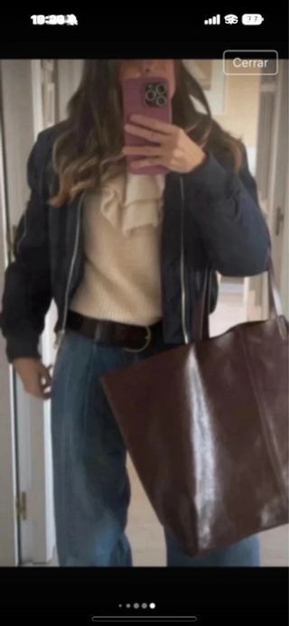 Cazadora bomber mujer Zara azul