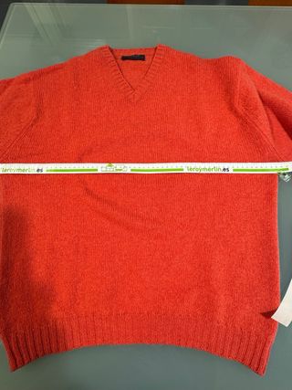 Jersey lana virgen coral manga larga