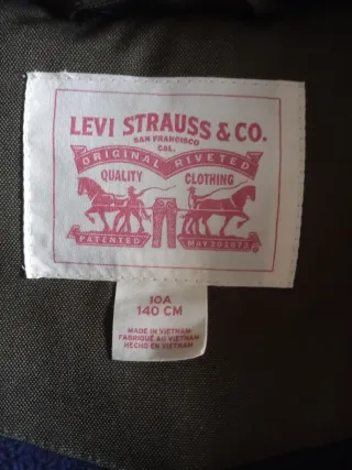 Abrigo Levi's verde con capucha