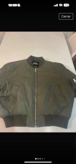 Cazadora bomber Zara mujer verde