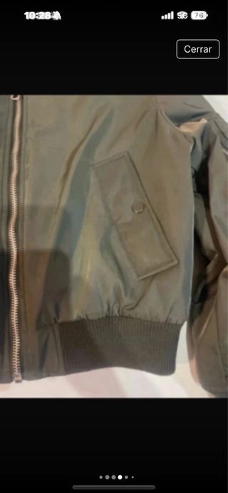 Cazadora bomber Zara mujer verde