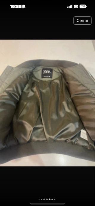 Cazadora bomber Zara mujer verde