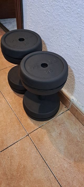 PESAS 2 MANCUERNAS DE 26KG Y MAS