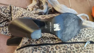 Stivali camoscio leopardati